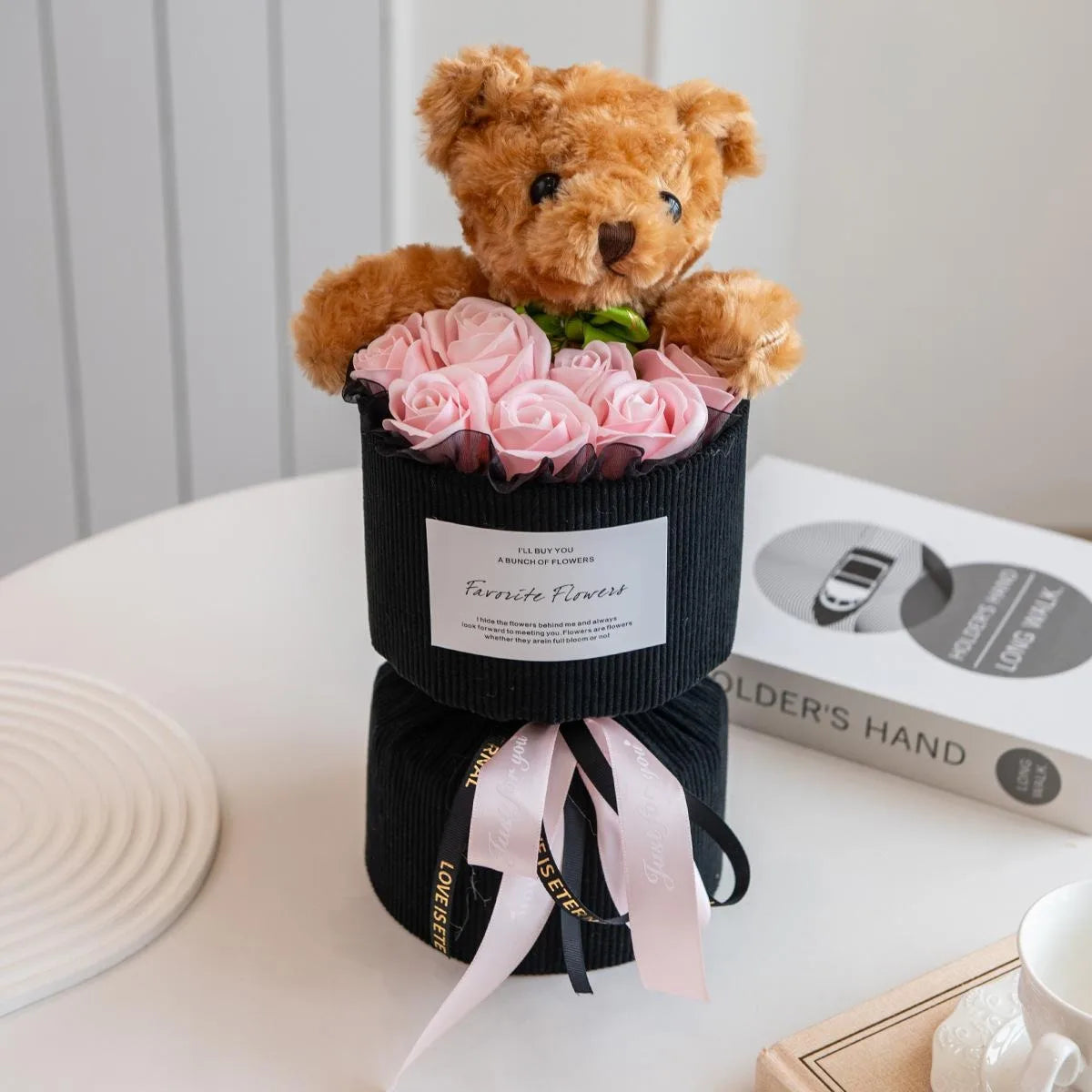 Rose Bouquet With Cute Bear